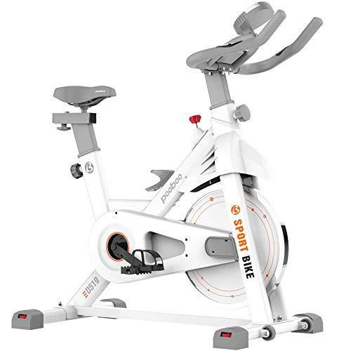pooboo Indoor Exercise Bike Indoor Cycling Bike Stationary Bike Home Cardio Bike Training with Comfortable Seat Cushion, Tablet Holder and LCD Monitor - JOY2ESpree