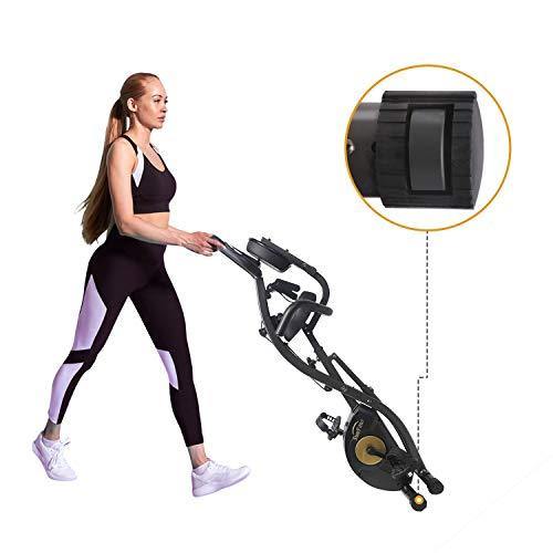 SunFitter Recumbent Bike Folding Exercise Bike Fitness Indoor Cycling Stationary Bike with Resistance Bands for Women Men Home Gym Use - JOY2ESpree