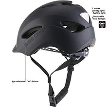 
                        
                          गैलरी व्यूवर में इमेज लोड करें, BASE CAMP Adult Bike Helmet with Rear Light for Urban Commuter Adjustable M Size
                        
                      