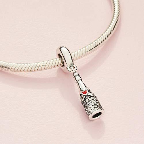 Pandora Jewelry Sparkling Wine Bottle Dangle Cubic Zirconia Charm in Sterling Silver - JOY2ESpree