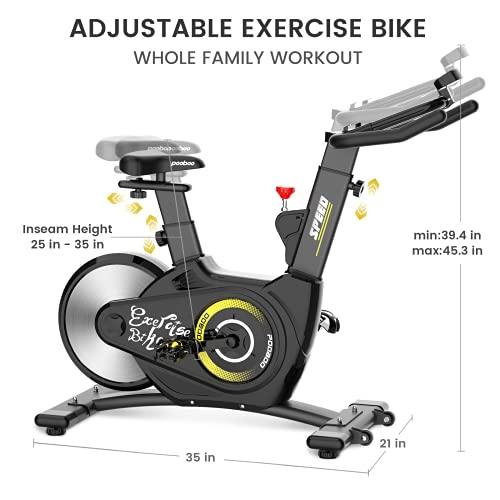 L NOW Exercise Bike Indoor Cycling Bike Belt Drive Stationary Bike - JOY2ESpree