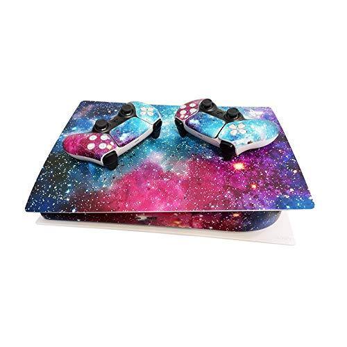 PS5 Console and Controller Skin Vinyl Sticker Decal Cover for PlayStation 5 Console and Controllers, Disk Edition -Starry Galaxy - JOY2ESpree