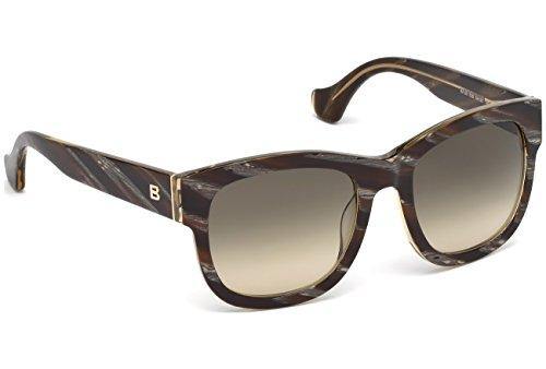 Sunglasses Balenciaga BA 69 BA0069 62B brown horn / gradient smoke