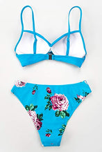 
                        
                          Muat gambar ke penampil Galeri, CUPSHE Women's Wrap Top Floral Bottom Bathing Suit Two Piece Sexy Swimsuit
                        
                      