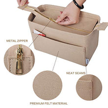 
                        
                          गैलरी व्यूवर में इमेज लोड करें, Vercord Felt Zipper Handbag Tote Purse Duffel Backpack Organizer Insert Beige Medium
                        
                      