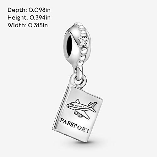 Pandora Jewelry Passport Travel Dangle Cubic Zirconia Charm in Sterling Silver - JOY2ESpree