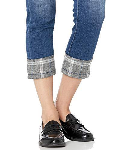 Jag Jeans Women's Petite Carter Girlfriend Jean W/Plaid Cuff