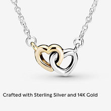 
                        
                          將圖片載入圖庫檢視器 Pandora Jewelry Interlocked Hearts Collier Sterling Silver and 14K Yellow Gold Necklace, 17.7" - JOY2ESpree
                        
                      