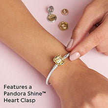 
                        
                          Load image into Gallery viewer, Pandora Jewelry Moments Heart Clasp Snake Chain Pandora Shine and Sterling Silver Bracelet - JOY2ESpree
                        
                      