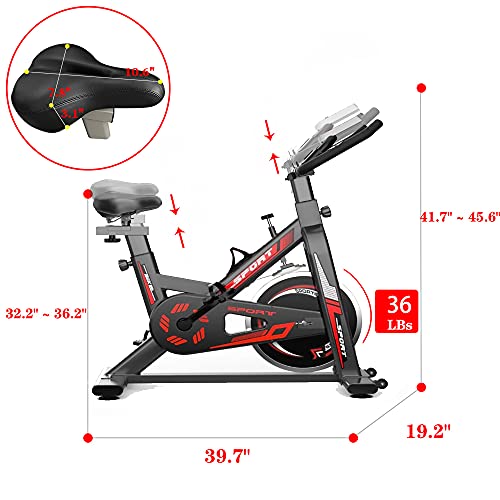 Indoor Exercise Bike, Stationary Cycling Bicycle with Heavy Flywheel - JOY2ESpree