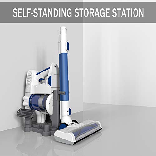 ORFELD Stick Vacuum Cleaner Cordless with 1.4L Big Dustbin, Unique-Design Storage Base Hardwood Floor Vacuum, Cordless Vacuum for Pet Hair - JOY2ESpree