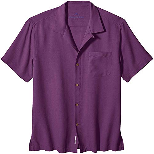 Tommy Bahama Men's Royal Bermuda Shirt, Sea Thistle Purple, Large