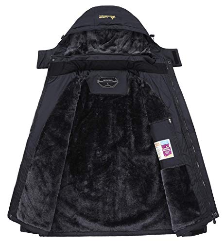 MOERDENG Men's Waterproof Ski Jacket Warm Winter Snow Coat Mountain Windbreaker Hooded Raincoat Snowboarding Jackets