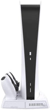 
                        
                          गैलरी व्यूवर में इमेज लोड करें, Vertical Stand for Playstation 5 with Cooling Fan Charging Station for PS5 Digital/CD-ROM Edition Console - JOY2ESpree
                        
                      