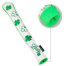 
                        
                          Load image into Gallery viewer, Golf Alignment Stick Covers Lucky Clover Holds 2 Sticks Leather Elegant Stick Holder Golf Club Protector - JOY2ESpree
                        
                      