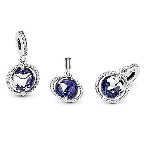 Pandora Jewelry Spinning Globe Dangle Cubic Zirconia Charm in Sterling Silver - JOY2ESpree
