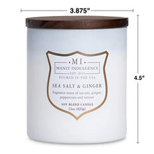 
                        
                          Load image into Gallery viewer, Manly Indulgence Sea Salt &amp; Ginger Scented Jar Candle, 15 Oz, White
                        
                      