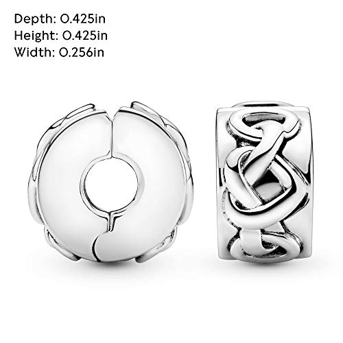Pandora Jewelry Knotted Hearts Clip Sterling Silver Charm - JOY2ESpree
