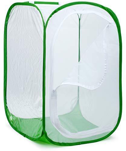 RESTCLOUD 36" Large Monarch Butterfly Habitat, Giant Collapsible Insect Mesh Cage Terrarium Pop-up 24 x 24 x 36 Inches - JOY2ESpree