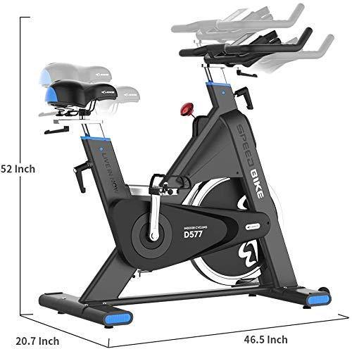 Indoor Cycling Exercise Bike 44lbs Flywheel Exercise Bike Belt Drive Stationary Bike - JOY2ESpree