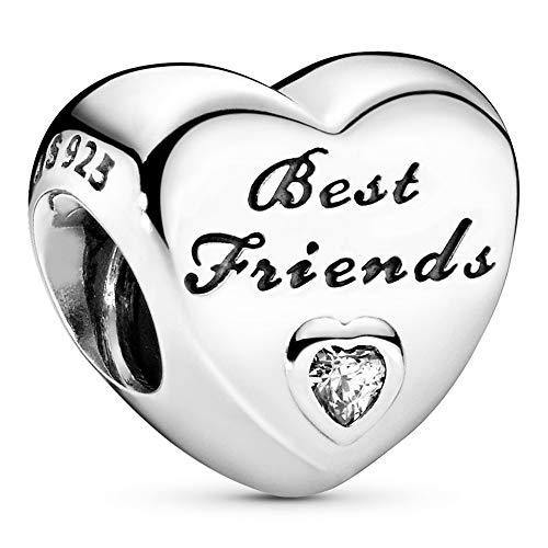 Pandora Jewelry Friendship Heart Cubic Zirconia Charm in Sterling Silver - JOY2ESpree