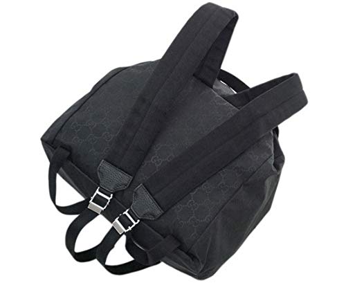 Gucci Unisex Two Front Pockets Black GG Nylon Medium Backpack 510343 1000