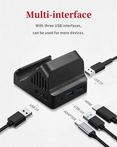 Switch Dock, TV Projection Charging Dock for Switch, Cooling Fan Compact 4K HDMI Adapter - JOY2ESpree