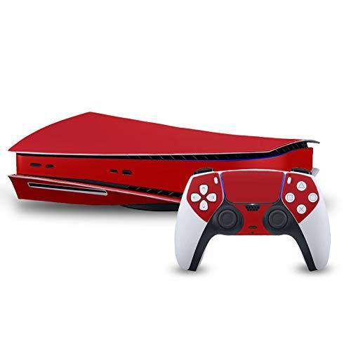 ROCKIN RED Vinyl Decal Mod Kit for PlayStation 5 (PS5) console by System Skins - JOY2ESpree
