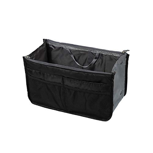 Insert Bag Organizer, Bag in Bag for Handbag Purse Organizer (13 Pockets, Black)