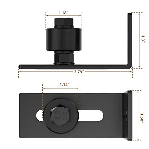 Homlux Heavy Duty Sliding Barn Door Floor Guide,Adjustable Roller,Wall Mount System,Flush Bottom Design,Floor and Door Panel Non-Damage(Floor Guide-3)