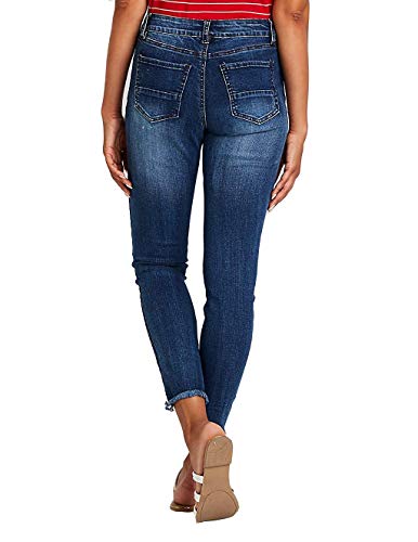 Resfeber Women's Ripped Boyfriend Jeans Cute Distressed Jeans Stretch Skinny Jeans with Hole