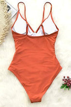 
                        
                          Load image into Gallery viewer, CUPSHE Women's One Piece Swimsuit Tummy Control V Neck Two Piece Bathing Suits - JOY2ESpree
                        
                      