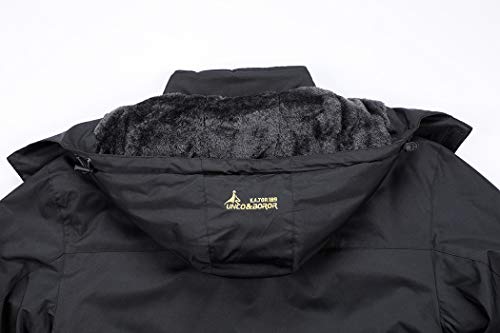 MOERDENG Men's Waterproof Ski Jacket Warm Winter Snow Coat Mountain Windbreaker Hooded Raincoat Snowboarding Jackets