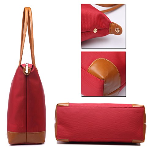 NNEE Water Resistance Nylon Tote Bag & Multiple Pocket Design