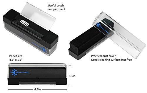 Record Cleaning Velvet Brush - with Anti Static Solution Fluid and Stylus Cleaner by Record-Happy. - JOY2ESpree
