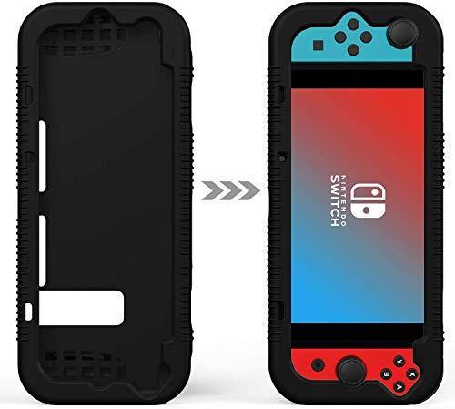 Semeving for Nintendo Switch Case with Tempered Glass Screen Protector for Boy/Girl/Men/Woman/Kids(Black with Screen Protector) … - JOY2ESpree