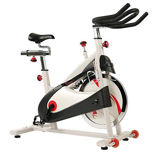 Sunny Health & Fitness Premium Indoor Cycling Exercise Bike with Clip-In Pedals - SF-B1509/C - JOY2ESpree