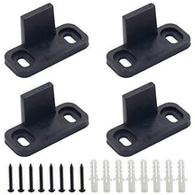 
                        
                          Load image into Gallery viewer, Tinmovys 4pcs Sliding Barn Door Floor Guides Floor Mount Adjustable Bottom Track Guides Black
                        
                      