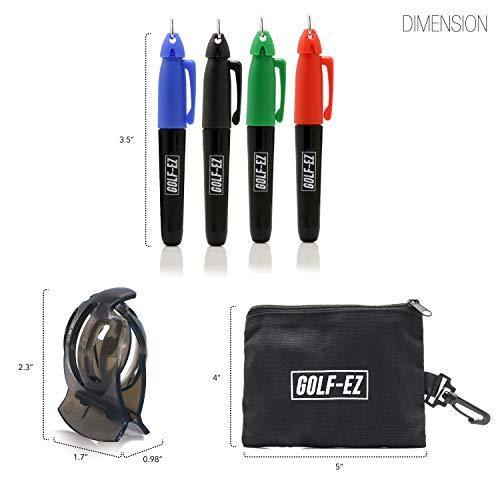 Golf-EZ TRI-LINE Golf Ball Alignment Kit with Carry Case | Swing Path Arrows & Ball Identifiers - JOY2ESpree