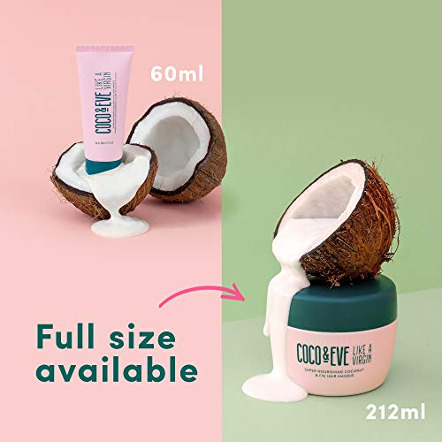 Coco & Eve Like a Virgin Travel Hair Masque - Super Nourishing Coconut & Fig Hair Mask for Dry Damaged hair .