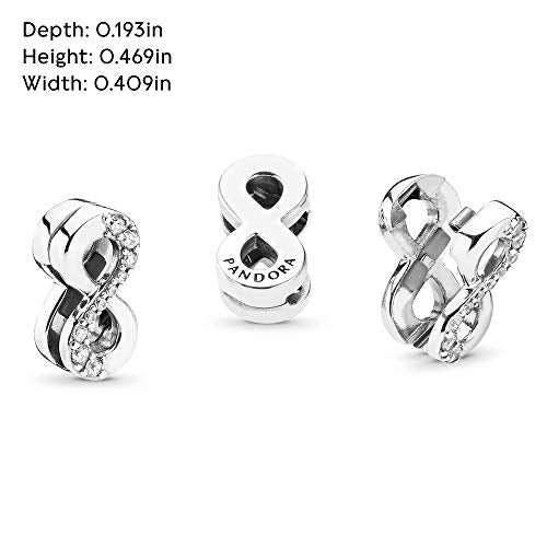Pandora Jewelry Reflexions Infinity Clip Cubic Zirconia Charm in Sterling Silver - JOY2ESpree