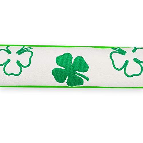Golf Alignment Stick Covers Lucky Clover Holds 2 Sticks Leather Elegant Stick Holder Golf Club Protector - JOY2ESpree