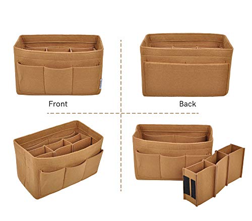 Vercord Felt Purse Organizer Handbag Insert Liner Shaper Bag in Bags for Speedy Neverfull Tote