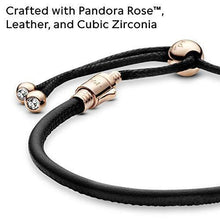 
                        
                          將圖片載入圖庫檢視器 Pandora Jewelry Pandora Moments Black Leather Slider Cubic Zirconia Bracelet in Pandora Rose, 11.0" - JOY2ESpree
                        
                      