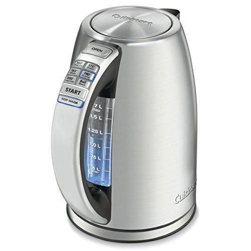 Cuisinart CPK-17 PerfecTemp 1.7-Liter Stainless Steel Cordless Electric kettle, 1.7 L, Silver - JOY2ESpree
