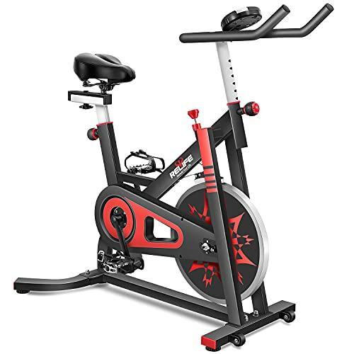 RELIFE REBUILD YOUR LIFE Exercise Bike Indoor Cycling Bike Stationary Bicycle with Resistance Workout Home Gym Cardio Fitness Machine Upright Bike - JOY2ESpree