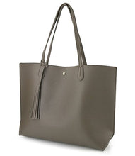 
                        
                          Load image into Gallery viewer, Minimalist Clean Cut Pebbled Faux Leather Tote Womens Shoulder Handbag
                        
                      