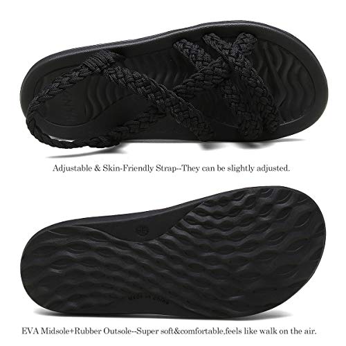 MEGNYA Women's Comfortable Walking Sandals with Arch Support Waterproof for Walking/Hiking/Travel/Wedding/Water Spot/Beach