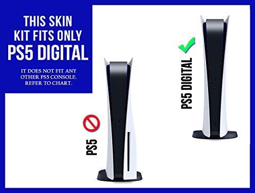 3D Carbon Fiber Gold - Air Release Vinyl Decal Mod Kit for PlayStation 5 Digital Edition (PS5D) console by System Skins - JOY2ESpree