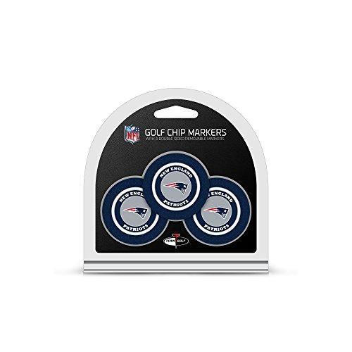 Team Golf NFL Golf Chip Ball Markers (3 Count), Poker Chip Size with Pop Out Smaller Double-Sided Enamel Markers - JOY2ESpree